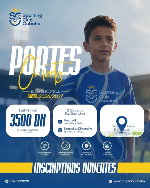 Sporting Club Oubaha — visuel réseaux sociaux 13