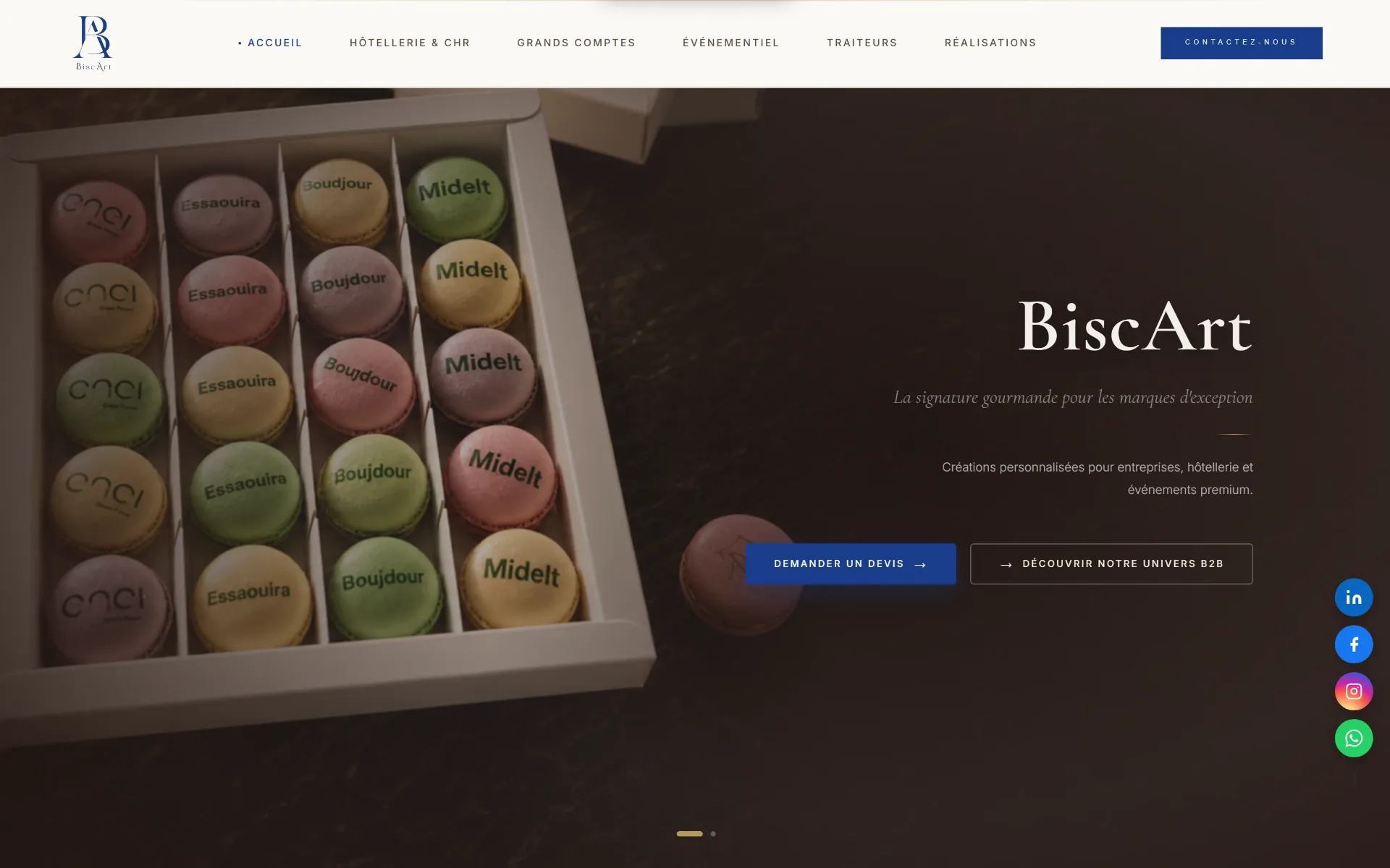 BiscArt — Transformer une vitrine gourmande en demande de devis qualifiée